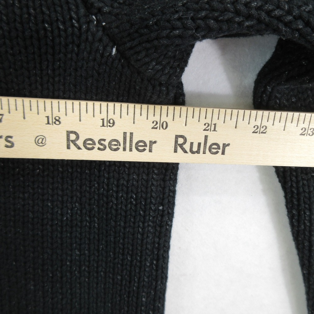 Banana Republic Men Sweater L Cardigan Black Button Front Ribbed Knit Collar - Picture 9 of 10